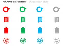 Internet communication power backup ppt icons graphics