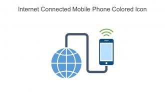 Internet Connected Mobile Phone Colored Icon In Powerpoint Pptx Png And Editable Eps Format