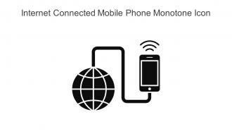 Internet Connected Mobile Phone Monotone Icon In Powerpoint Pptx Png And Editable Eps Format