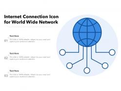 Internet connection icon for world wide network