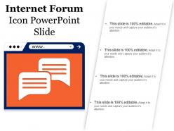 Internet forum icon powerpoint slide