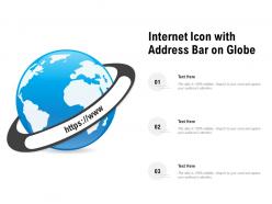 Internet icon with address bar on globe