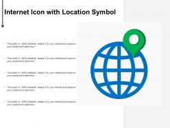 Internet icon with location symbol