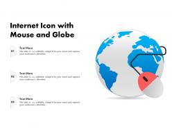 Internet icon with mouse and globe