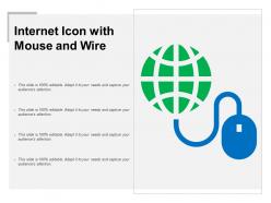 Internet icon with mouse and wire