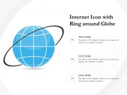Internet icon with ring around globe