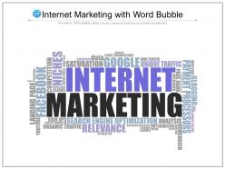 Internet marketing with word bubble
