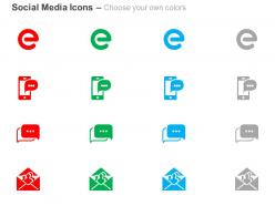Internet mobile app chat inbox mails ppt icons graphics