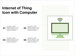 Internet of thing icon with computer
