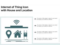 Internet of thing icon with house and location