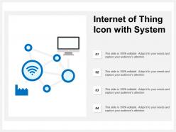 Internet of thing icon with system