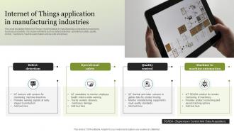 Internet Of Things Application In Manufacturing Industries