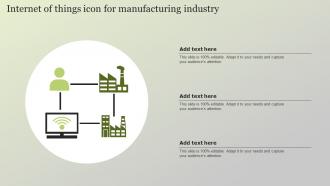 Internet Of Things Icon For Manufacturing Industry