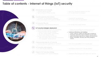 Internet Of Things IoT Security Powerpoint Presentation Slides Cybersecurity CD Analytical Visual