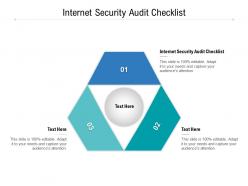 Internet security audit checklist ppt powerpoint presentation pictures images cpb