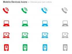 Internet telecommunication phone laptop mobile ppt icons graphics
