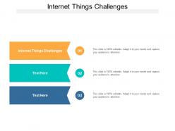 Internet things challenges ppt powerpoint presentation icon diagrams cpb