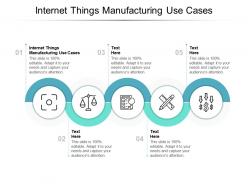 Internet things manufacturing use cases ppt powerpoint presentation gallery cpb