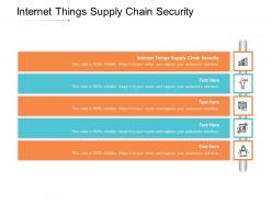 Internet things supply chain security ppt powerpoint presentation ideas outline cpb