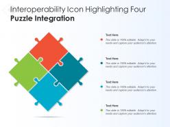 Interoperability Icon Highlighting Four Puzzle Integration