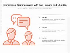 Interpersonal communication with two persons and chat box