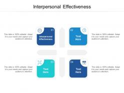 Interpersonal effectiveness ppt powerpoint presentation outline layouts cpb