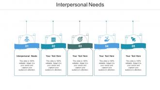 Interpersonal needs ppt powerpoint presentation show inspiration cpb