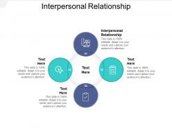 Interpersonal relationship ppt powerpoint presentation infographic template maker cpb