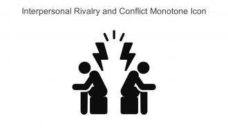 Interpersonal Rivalry And Conflict Monotone Icon In Powerpoint Pptx Png And Editable Eps Format
