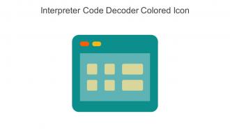 Interpreter Code Decoder Colored Icon In Powerpoint Pptx Png And Editable Eps Format
