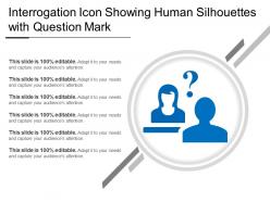 Interrogation icon showing human silhouettes with question mark