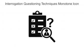 Interrogation Questioning Techniques Monotone Icon In Powerpoint Pptx Png And Editable Eps Format
