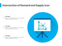 Intersection of demand and supply icon