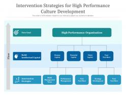 Intervention strategies for high performance culture development
