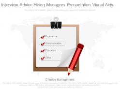 Interview advice hiring managers presentation visual aids