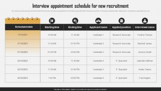 Interview Appointment Schedule For New Recruitment Efficient HR Recruitment Process