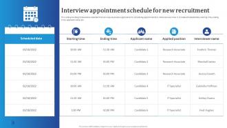 Interview Appointment Schedule For New Recruitment Streamlining HR Recruitment Process