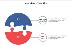 Interview checklist ppt powerpoint presentation icon graphics cpb