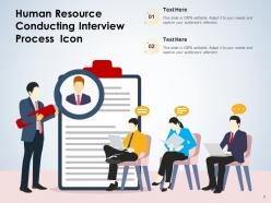 Interview icon candidate resume conferencing conducting evaluating