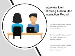 Interview icon showing one to one interaction round
