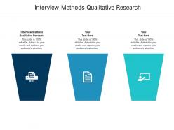 Interview methods qualitative research ppt powerpoint presentation ideas example introduction cpb