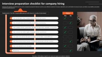 Interview Preparation Checklist For Company Hiring Recruitment Strategies For Organizational