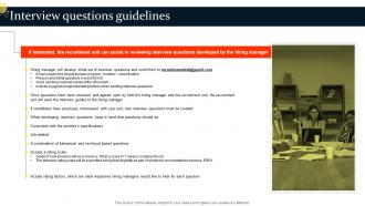 Interview Questions Guidelines Talent Acquisition User Guide