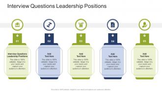 Interview Questions Leadership Positions In Powerpoint And Google Slides Cpb