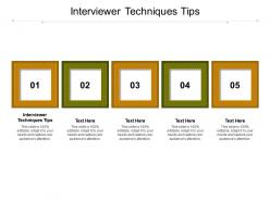Interviewer techniques tips ppt powerpoint presentation layouts background designs cpb