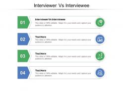 Interviewer vs interviewee ppt powerpoint presentation styles background images cpb