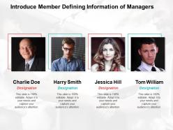 Introduce Member Defining Information Of Managers