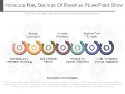 Introduce new sources of revenue powerpoint show