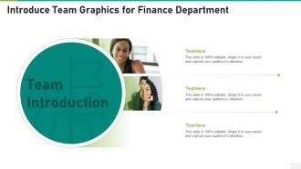 Introduce team graphics for finance department infographic template