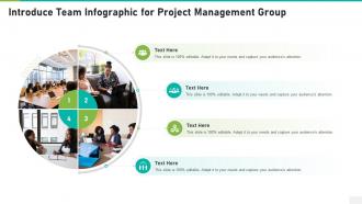 Introduce team infographic for project management group template